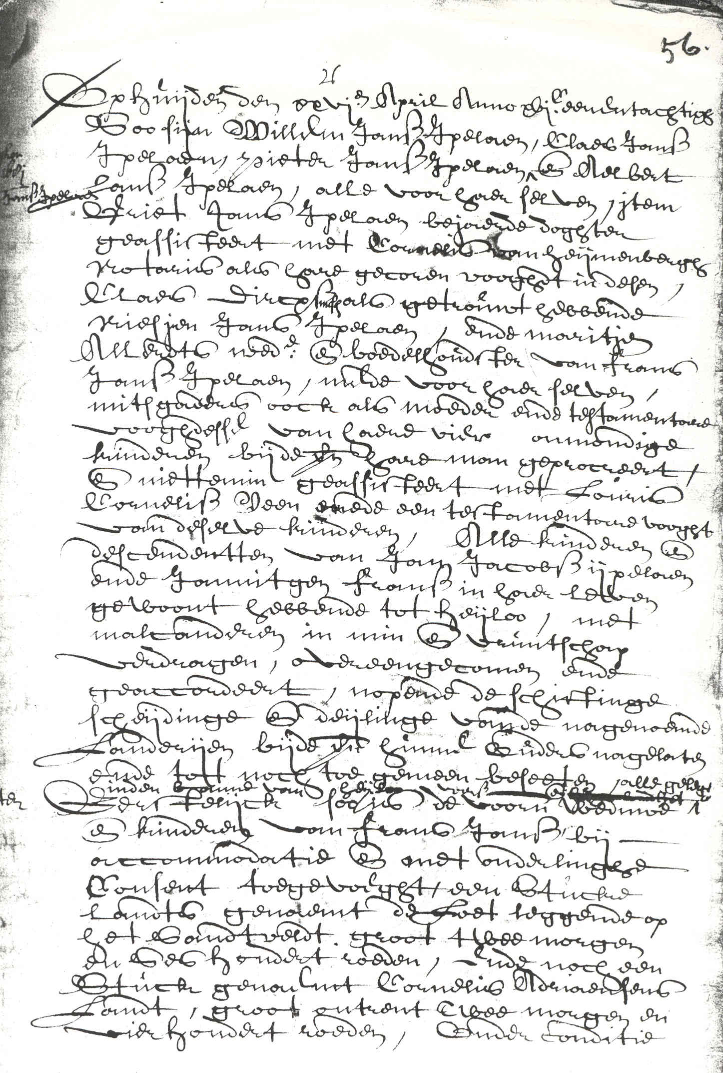 Testament 1682, pagina 1
