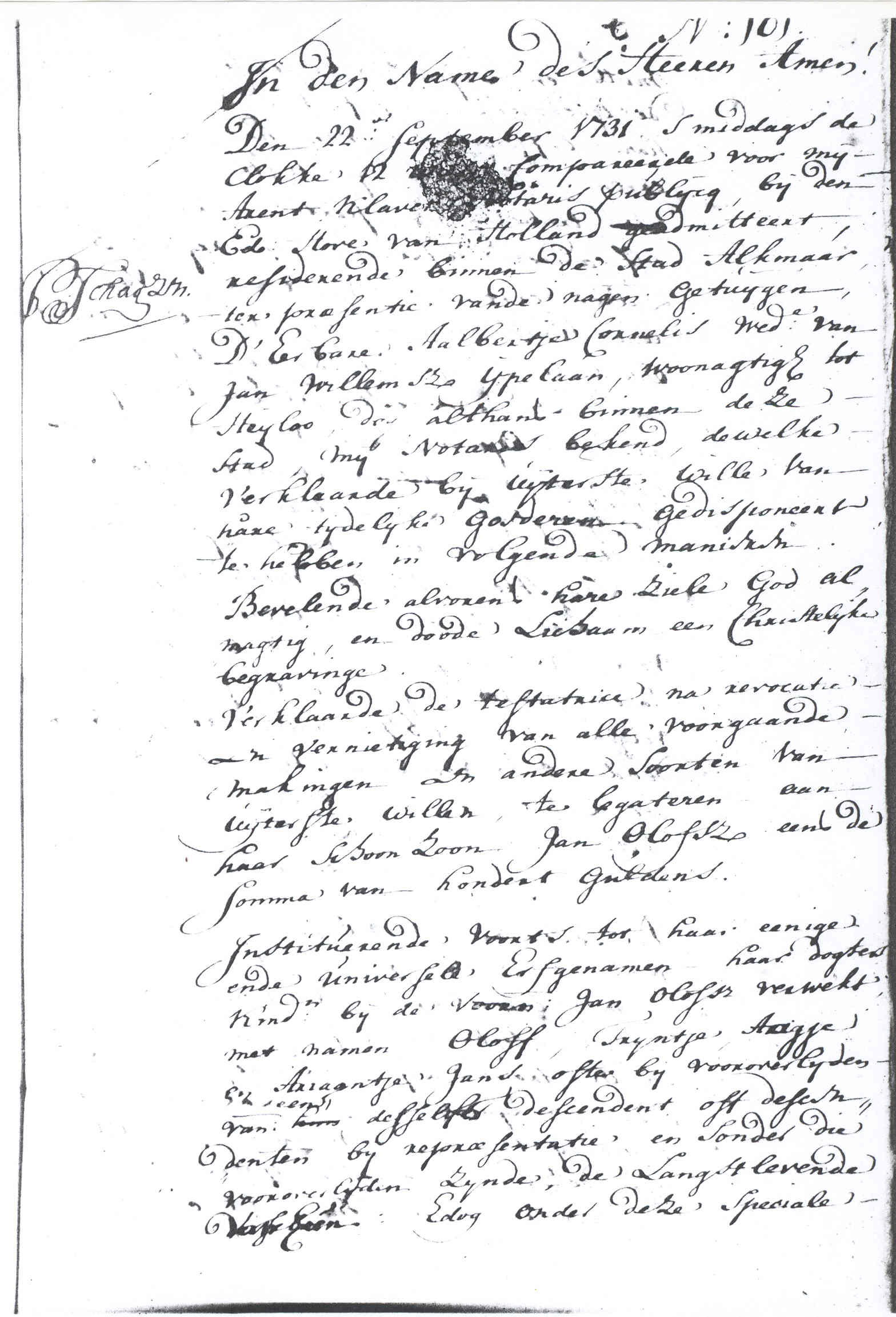 Testament 1731