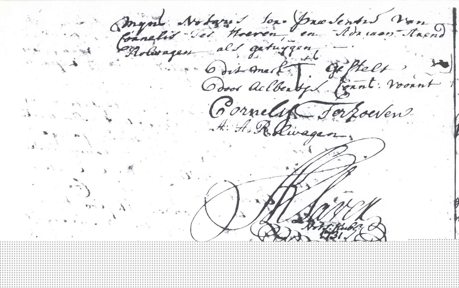 Testament 1731