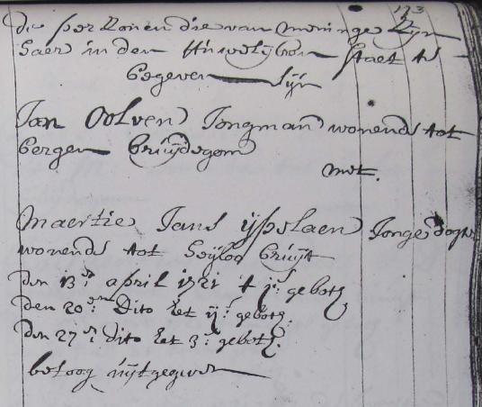 Huwelijk 1721