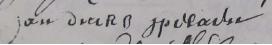Ondertekening Jan Diercksz Jpelaen, 1695