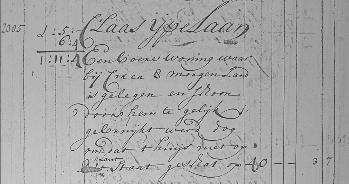Inschrijving Verpondingenregister Alkmaar, 1732