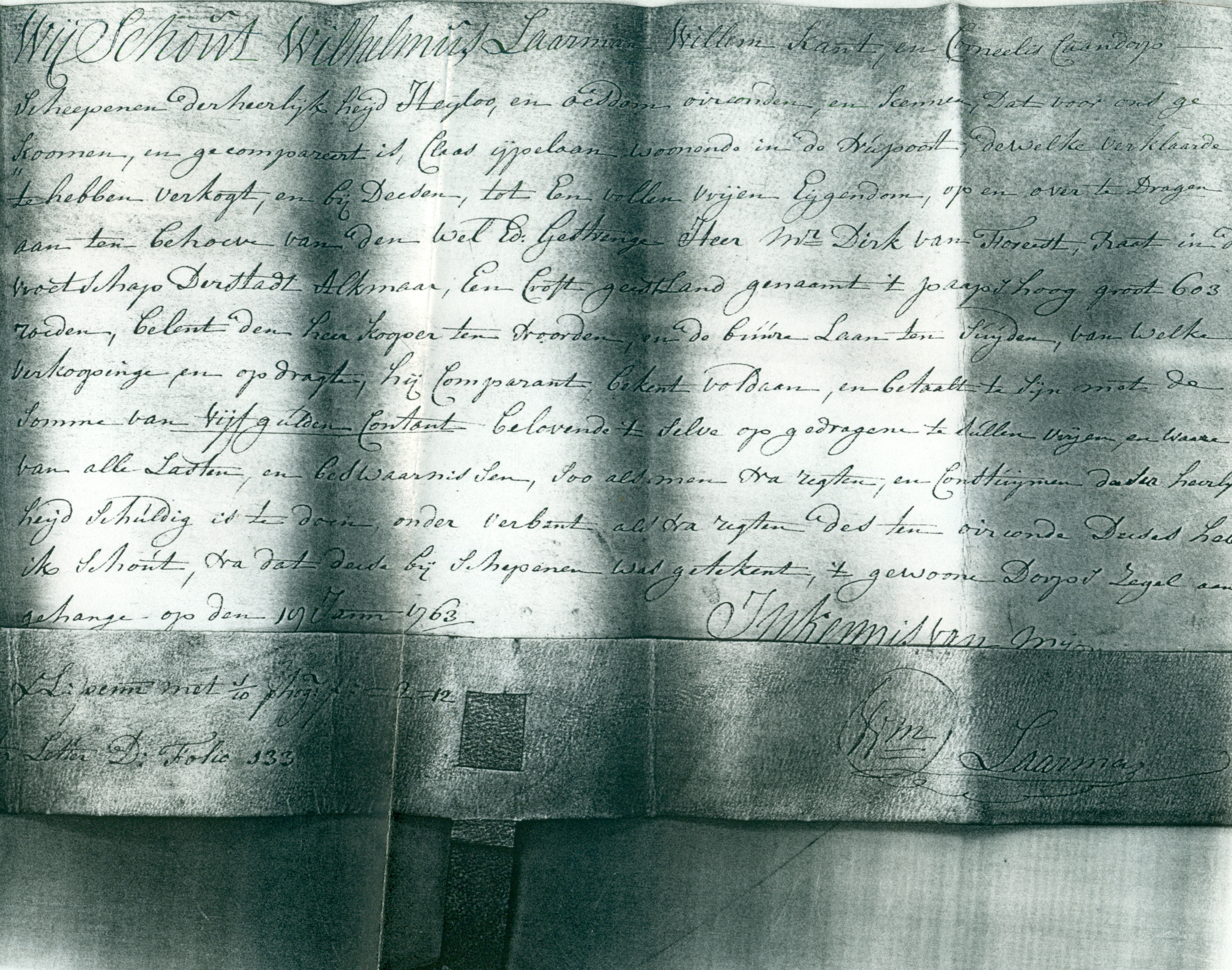 Verkoop 1763