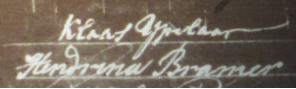 Huwelijksinschrijving 1834