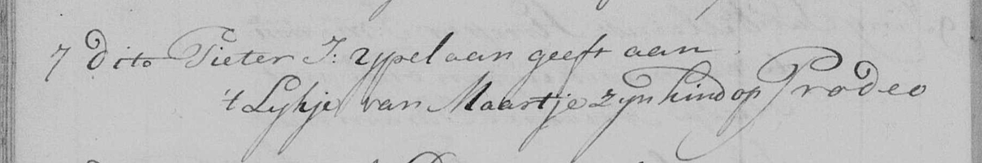 Begraafinschrijving Impost Maartje IJpelaan, 1754