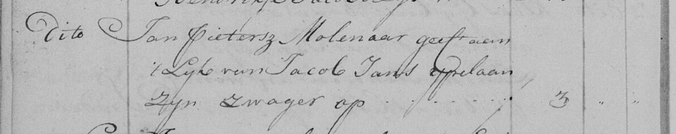 Begraafinschrijving Impost Jacob IJpelaan, Castricum, 1767