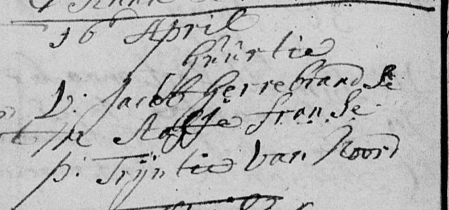 Doopinschrijving Guurtje van Noort, 1763