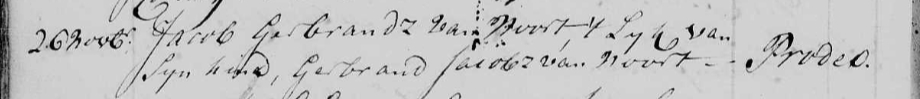 Begraafinschrijving Gerbrand van Noort, 1755