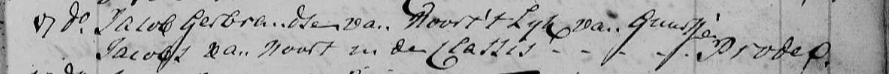 Doopinschrijving Guurtje van Noort, 1763