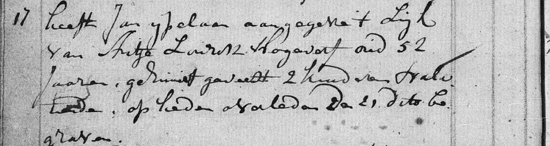 R.K. overlijdensinschrijving Jan IJpelaan, Limmen 1807