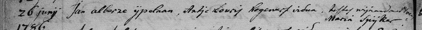 R.K. Huwelijksinschrijving Jan IJpelaan en Antje Hoogerwerf, Limmen 1785