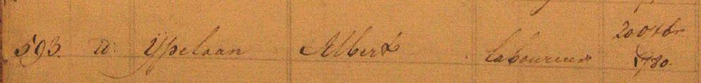 Inschrijving Albert IJpelaan in het Registre Civique, Alkmaar, 1811