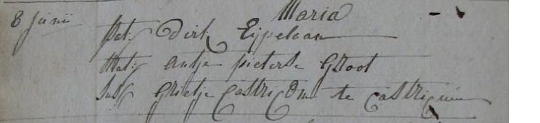 Doopinschrijving Maria IJpelaan, Limmen 1811