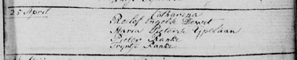 Doopinschrijving Catharina de Wit, 1813