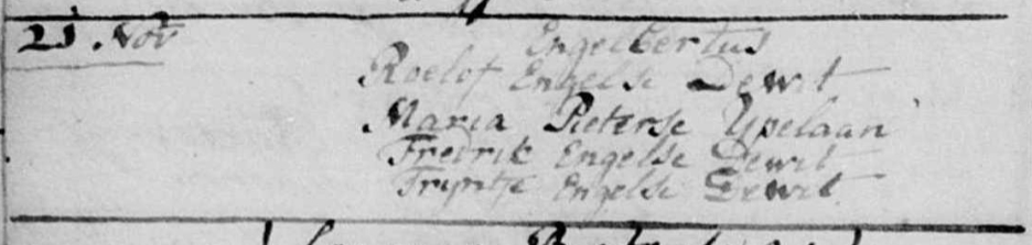 inschrijving Engelbertus de Wit, 1814