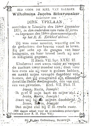 Bidprentje Mien Schavemaker