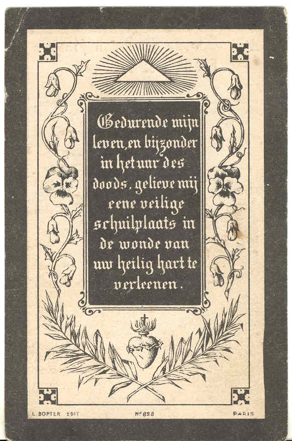 Bidprentje Frans IJpelaan
