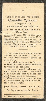 Bidprentje Cornelis IJpelaan