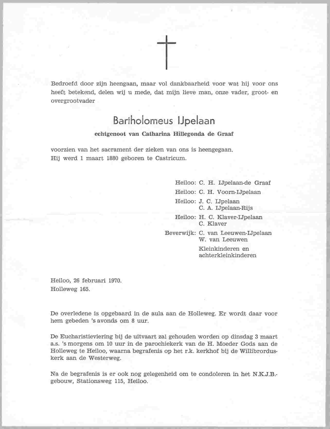 Rouwcirculaire Trien de Graaf