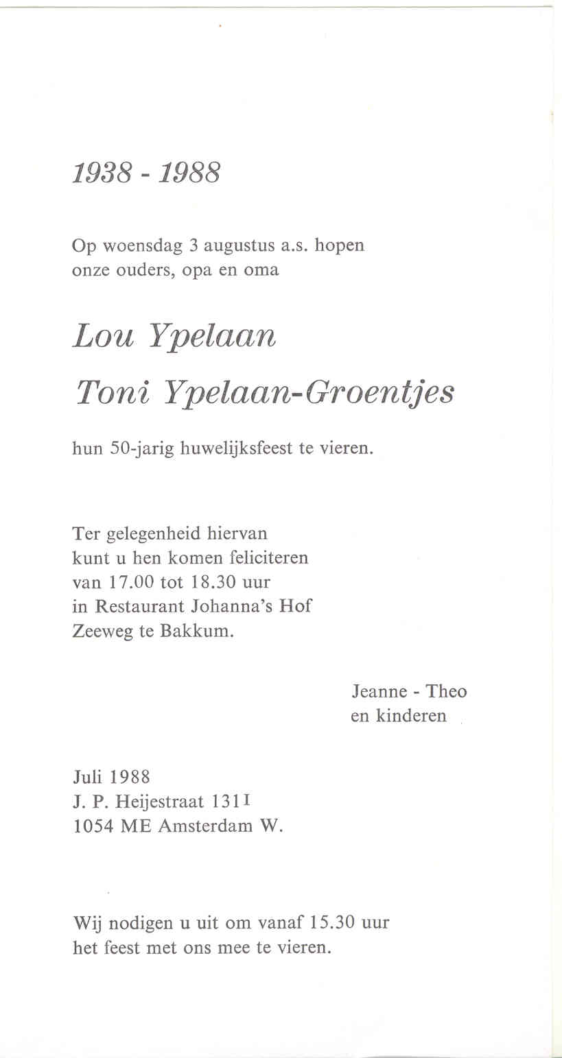 Uitnodiging 1988