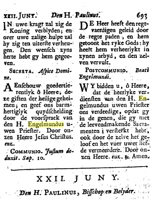 Missen, 1733